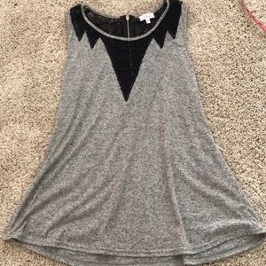 Grey and Black dressy tank